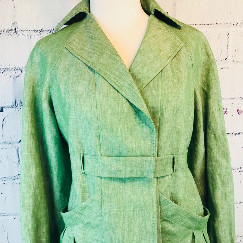 Luca Luca Couture Linen Blazer Made in Italy US/10 - Picture 10 of 12